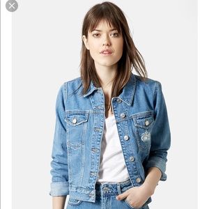 Topshop Tilda Denim Moto Jean Jacket